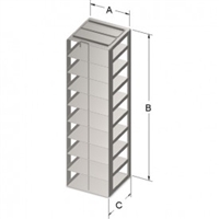 9-Shelf 2-Inch Box Liquid Nitrogen Freezer Rack