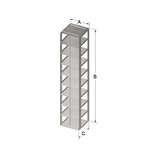 1212PLR-O 9-Shelf 3-Inch Box Liquid Nitrogen Freezer Rack