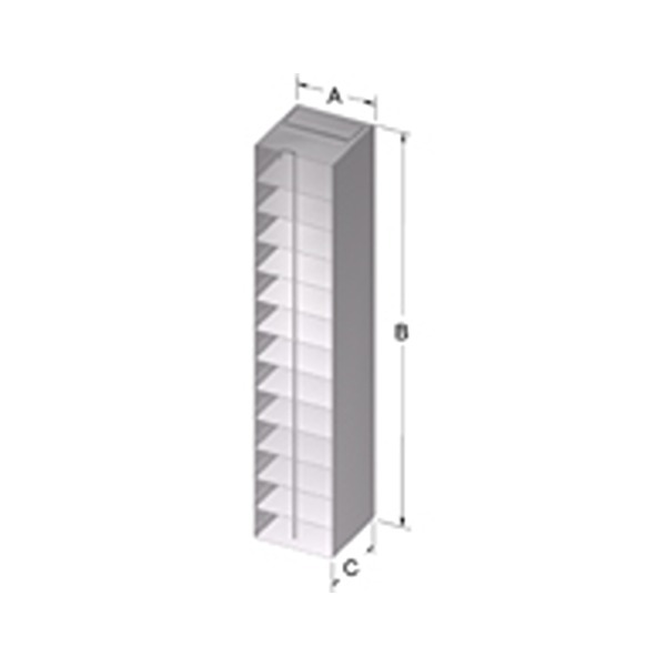 1201APLR 13-Shelf 2-Inch Box Liquid Nitrogen Freezer Rack