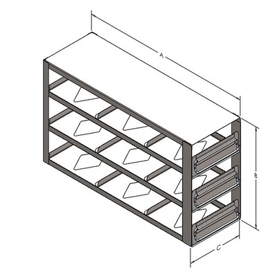 UDR333 Upright Freezer Drawer Rack For 3-inch Boxes