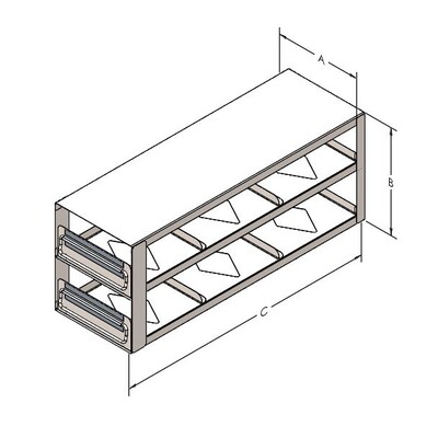 UDR323 Upright Drawer Rack System for Std. 3-Inch High Boxes