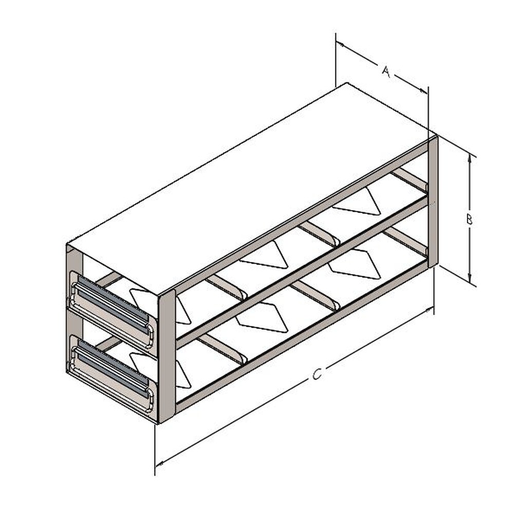 UDR323 Upright Drawer Rack System for Std. 3-Inch High Boxes