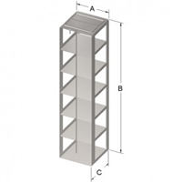 6-Shelf 3.75-Inch Box Liquid Nitrogen Freezer Rack