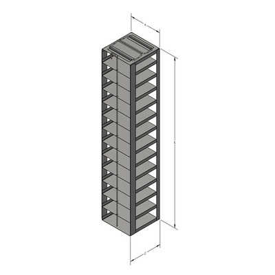13-Shelf 2-Inch Box Liquid Nitrogen Freezer Rack